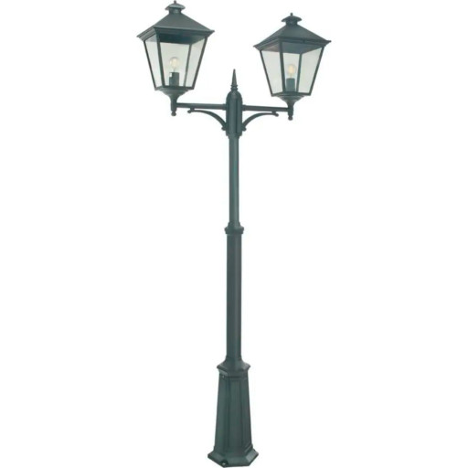 Norlys London 492 stolpelampe, LED max 2x11W, E27, IP54, sort