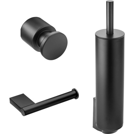 Laufen Nixie badeværelsestilbehør pakke, mat sort