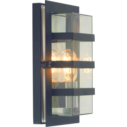 Norlys Boden 862 vegglampe, LED max 9W, E27, IP54, sort