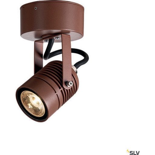 LED Spot, vägg-/taklampa, 6W, 3000K, 400lm, IP55, brun