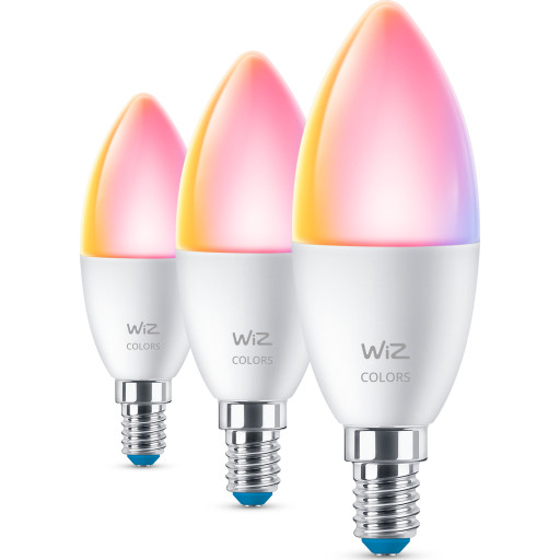 Wiz Wifi E14 klotlampa, färgförändring, 2200K-6500K, 4,9W, 3-pack