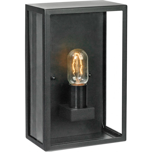 Norlys Lofoten vegglampe, LED max 11W, klart glass, sort