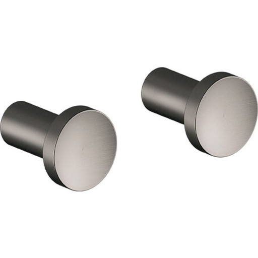 Damixa Zen håndklædekrog, 2 stk., børstet sort krom