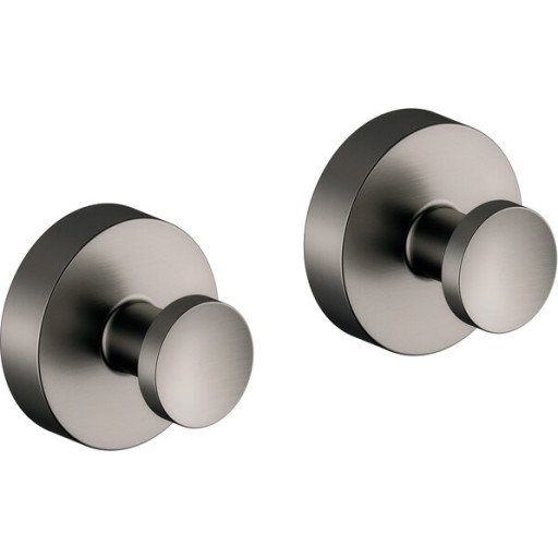 Damixa Zen håndklædekrog, 2 stk., børstet sort krom