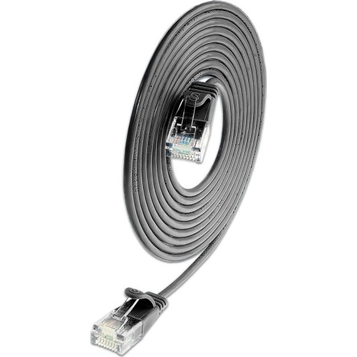 10 stk Net-com patchkabler U/UFTP kat.6 0,25 meter, Ø3,8 mm, sort