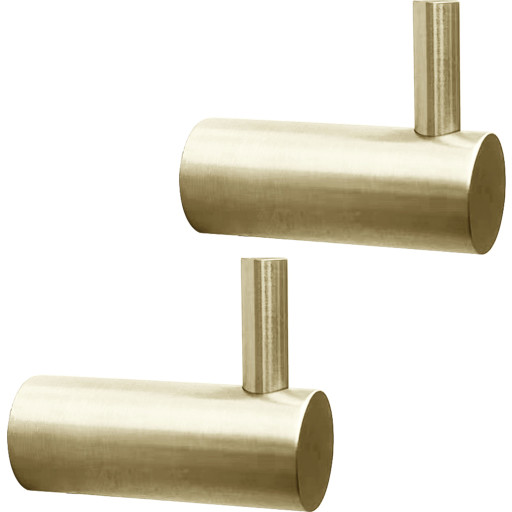 Lavabo Luna håndklædekrog, 2 stk., messing PVD