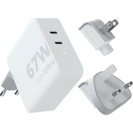 Xtorm GaN Ultra rejseoplader, USB-C, 67W, hvid billede