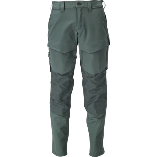 MascotCustomized Arbejdsbukser med Knælommer, Full Stretch 22379-311-34 skovgrøn - 76C44 - Bukser - Baglomme - Bukser