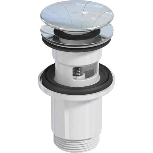 Prevex bundventil, push-open, krom