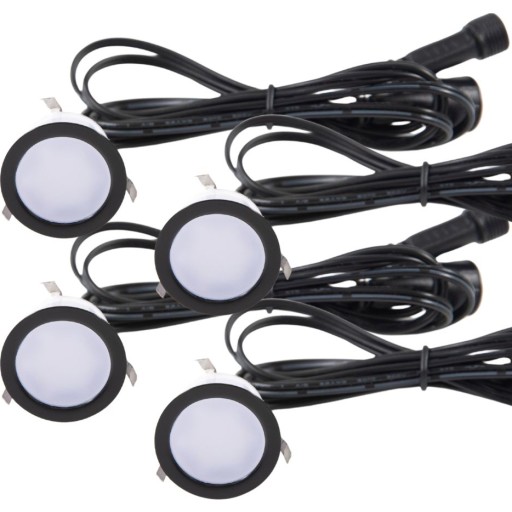 Light By Juhl Cosmos innfelt spotlight, svart, 4-pk