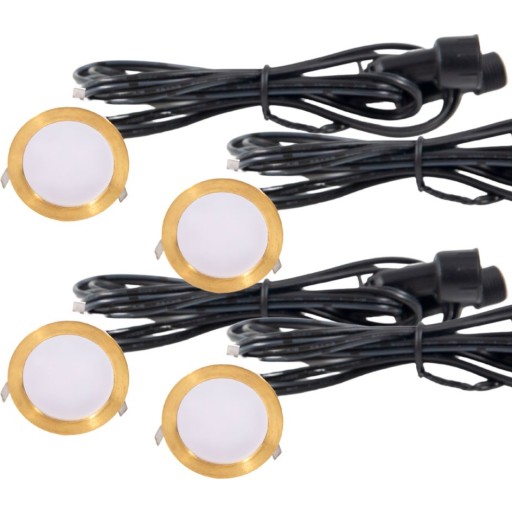 Light By Juhl Cosmos innfelt spotlight, messing, 4-pk