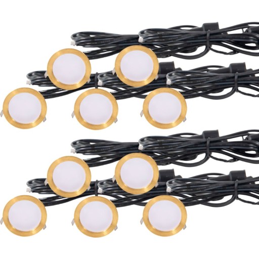 Light By Juhl Cosmos innfelt spotlight, messing, 10-pk