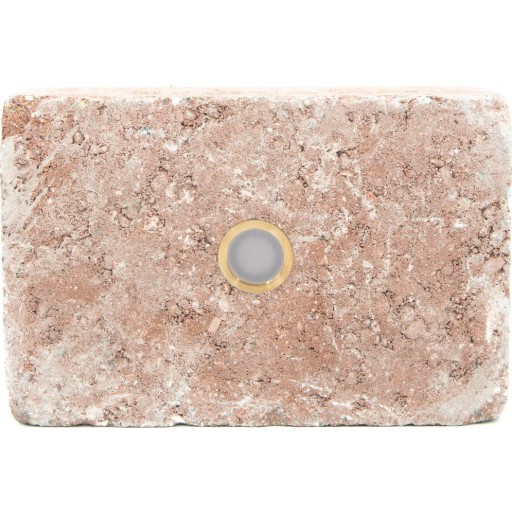 Light By Juhl holmegaardsten med Cosmos messing spot, 14x21x5,5 cm, rødmix