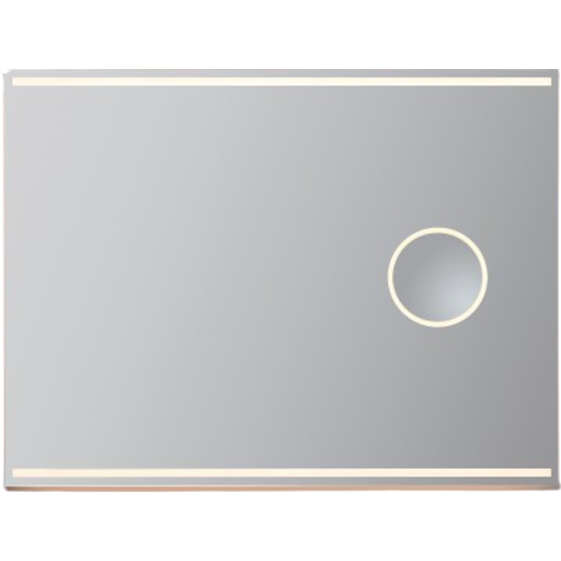 Loevschall Focus spejl med lys, 100x75 cm