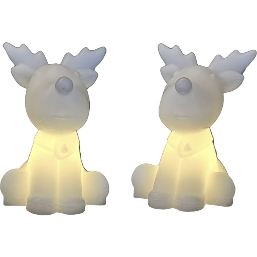 Sirius - Naja LED rensdyr 2 stk, hvid, 6x7x9.1cm