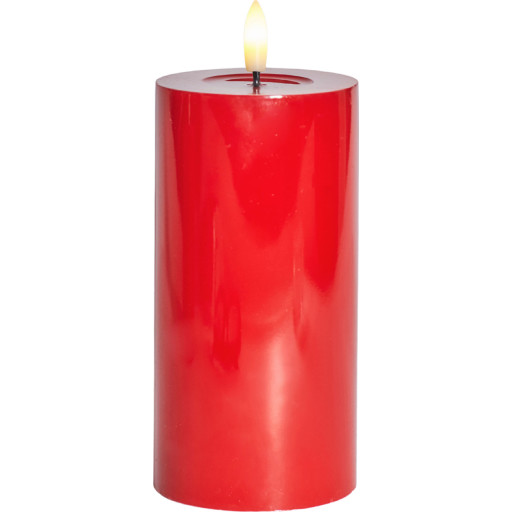 Sirius Sille LED bloklys, batteri, rød, H15 cm