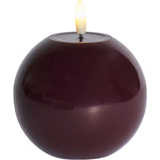 Sirius Sille rundt LED bloklys, batteri, bordeaux