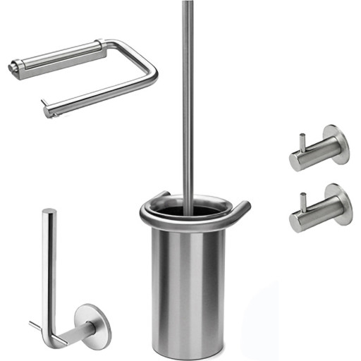 D Line tilbehørssæt, børstet rustfrit stål