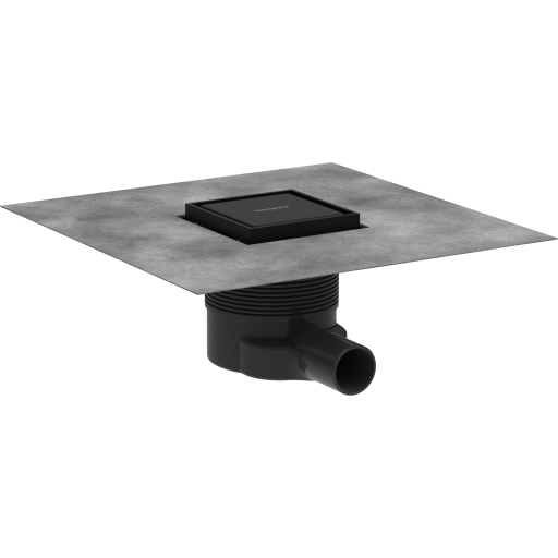 Hansgrohe Raindrain Brilliance komplet gulvafløb 100 mm, mat sort