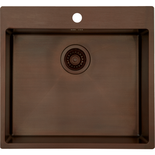 Lavabo Kubus 540 Soft diskb&auml;nk, 54x50 cm, brunerad m&auml;ssing