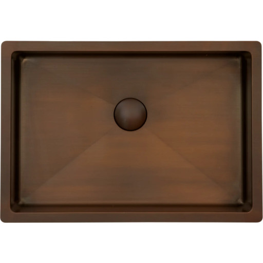 Low håndvask, 56x40 cm, bruneret messing