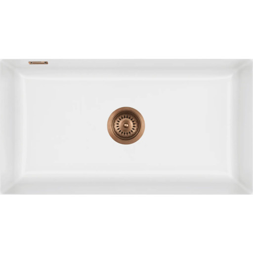 Mera 80 køkkenvask, 90x57 cm, mat hvid