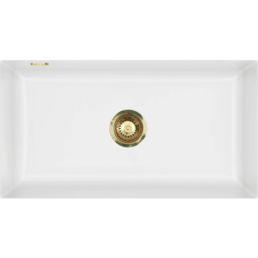 Mera 80 køkkenvask, 90x57 cm, mat hvid