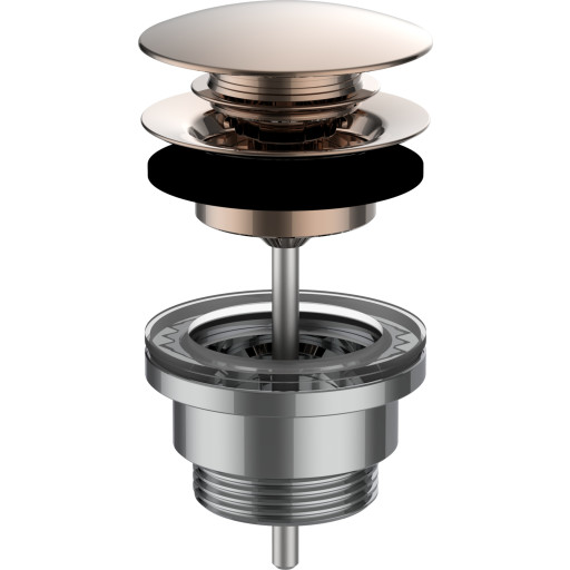 LAUFEN bundventil, 1 1/4" x 63 mm, rosegold PVD