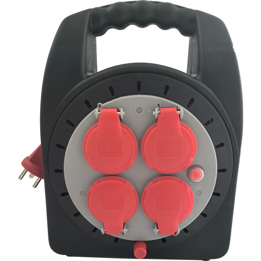 E-Line Kabeltromle 15m - 3G1.0mm² H05RR-F, 230V, 900W/2300W, 3,9/10A, CE godkendt