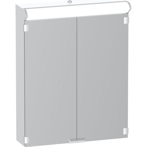 Kriss Skandi spegelsk&aring;p med belysning, 50x70 cm, vit