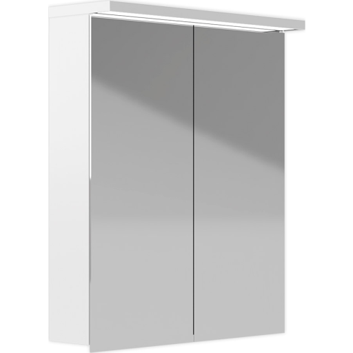 Kriss Skandi spegelsk&aring;p med belysning, 60x70 cm, vit