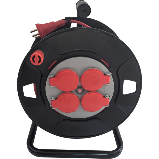 E-Line kabeltromle m/jord 4Ãudt. 230V/10A IP44 35m