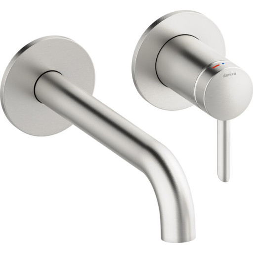 Damixa Iris håndvaskarmatur, børstet stål
