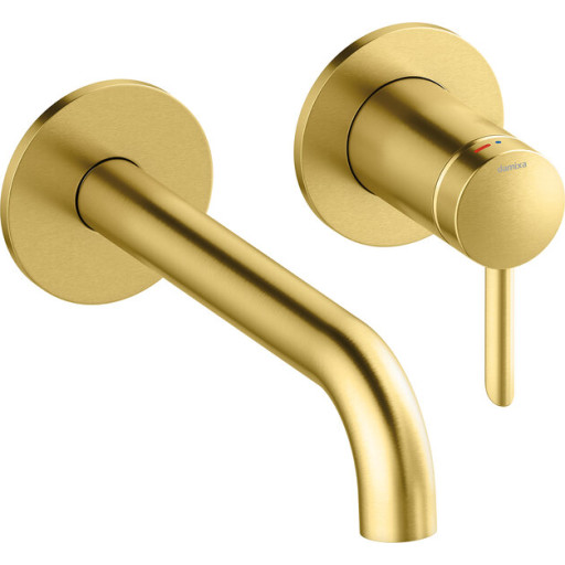 Damixa Iris håndvaskarmatur, børstet messing