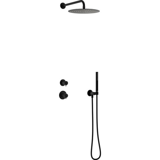 Damixa Iris DS1 brusesæt, vandbesparende, mat sort