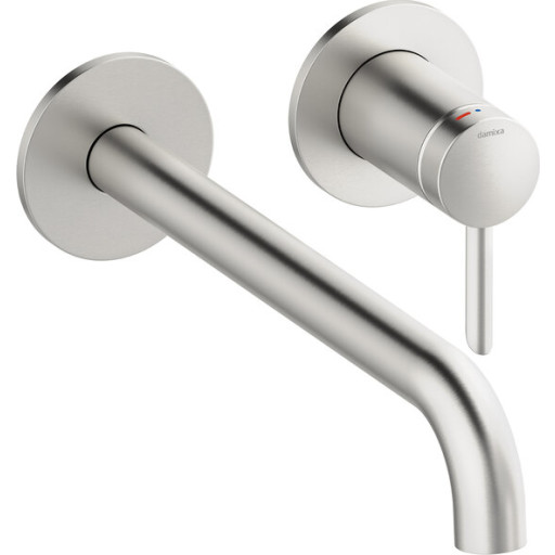 Damixa Iris håndvaskarmatur, børstet stål