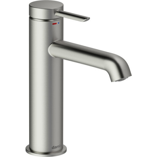 Damixa Iris håndvaskarmatur, børstet stål
