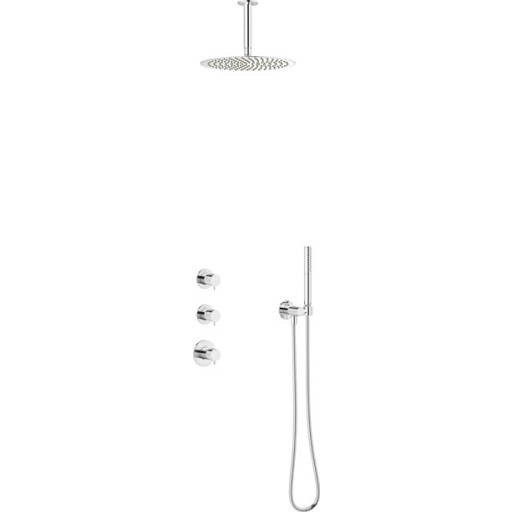 Damixa Iris XS2 brusesæt, vandbesparende, krom