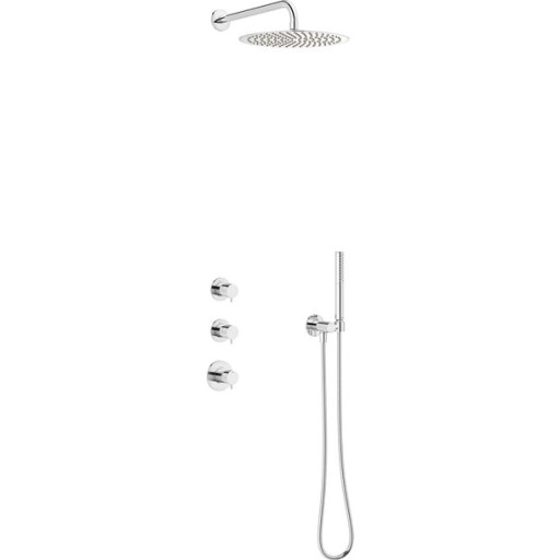 Damixa Iris XS1 brusesæt, vandbesparende, krom