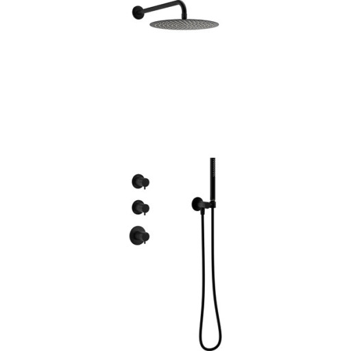 Damixa Iris XS1 brusesæt, vandbesparende, mat sort