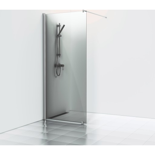Svedbergs Skoga duschv&auml;gg, 70 cm, r&ouml;kf&auml;rgat glas, blank aluminium profil