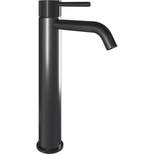 Svedbergs Skule håndvaskarmatur, riflet sort krom