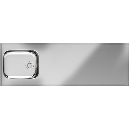 Purus Basic F stålbord, 180x60 cm, rustfrit stål