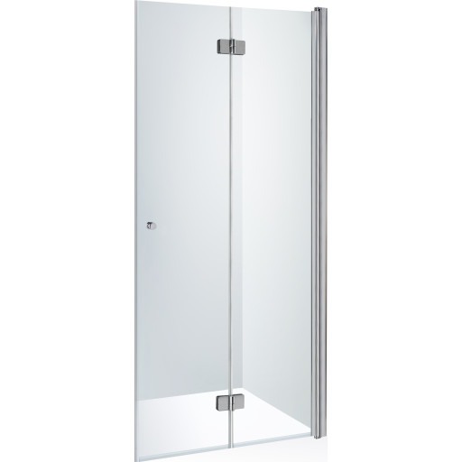 Brasta Simona brusedør, 87,3 cm, højre, klart glas, krom profil