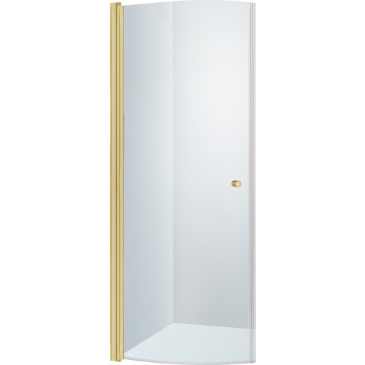 Brasta Katarina brusedør, 87,5 cm, klart glas, guld profil