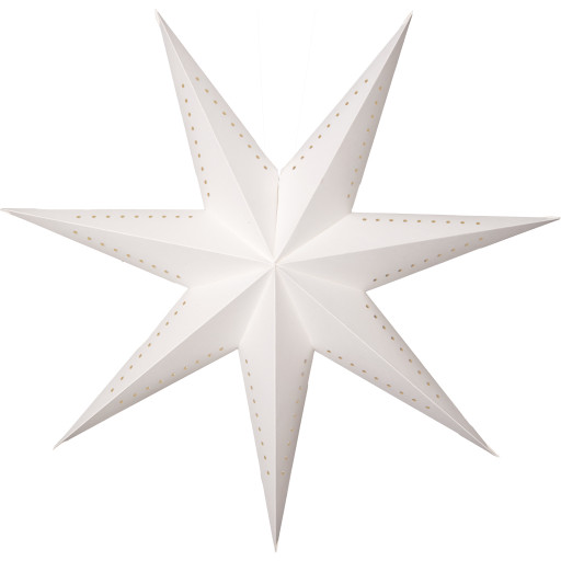 Star Trading Mika julestjerne med lys, hvid, 60 cm billede