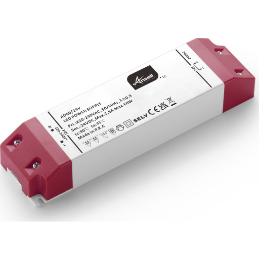 Ansell Lighting LED driver, 24V, 60W