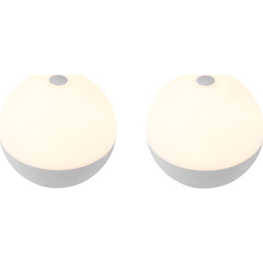 Alba Light Ball batterilampe / bordlampe, shiny hvid (2 stk.)