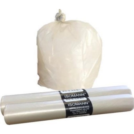 Danofix affaldssække i klar plast, 70x105 cm, 110 liter