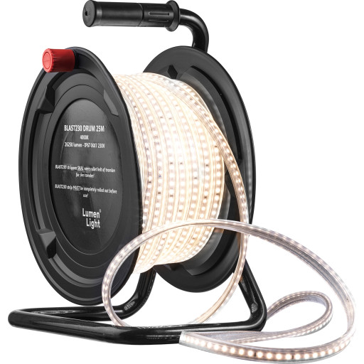 BLAST230 LED Strip 4000K, 25M tromle, IP67, komplet